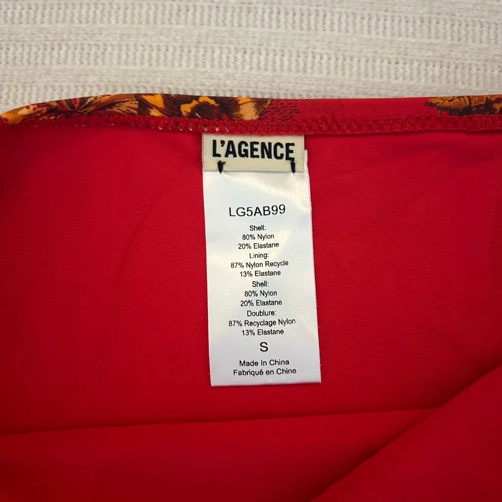 L’Agence Vanessa Red Jungle High Waist Bikini Bottoms - Image 3