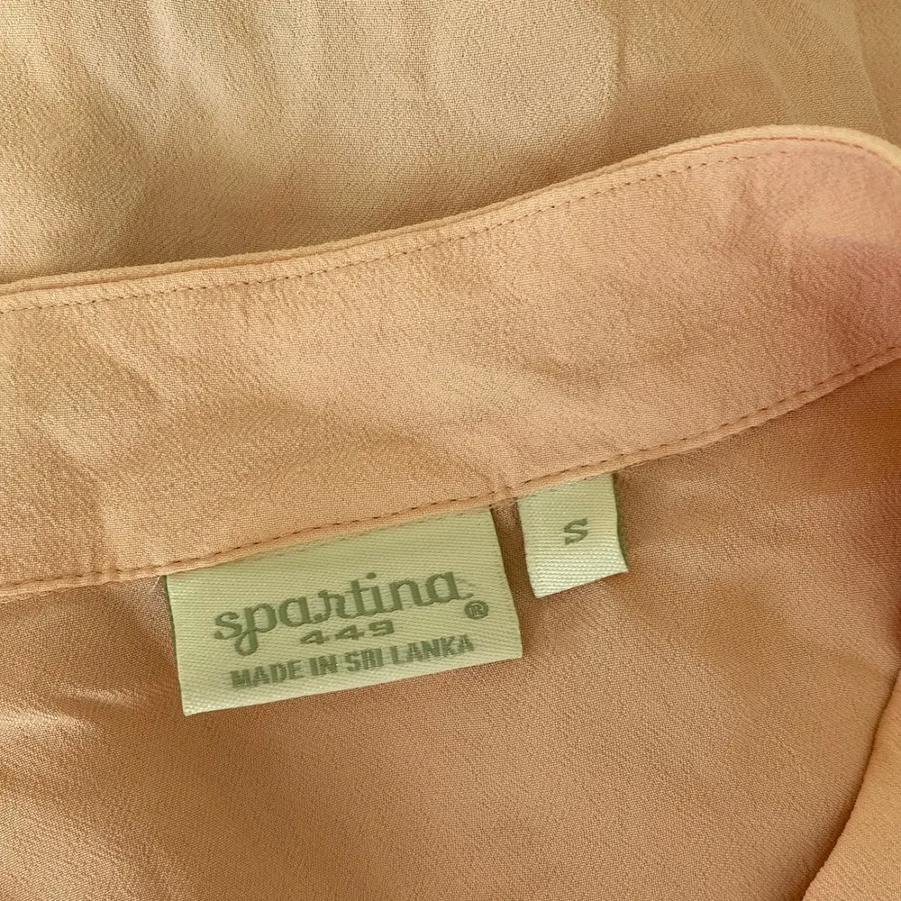 Spartina Pink Floral Embroidered Blouse, Size Small - Image 3