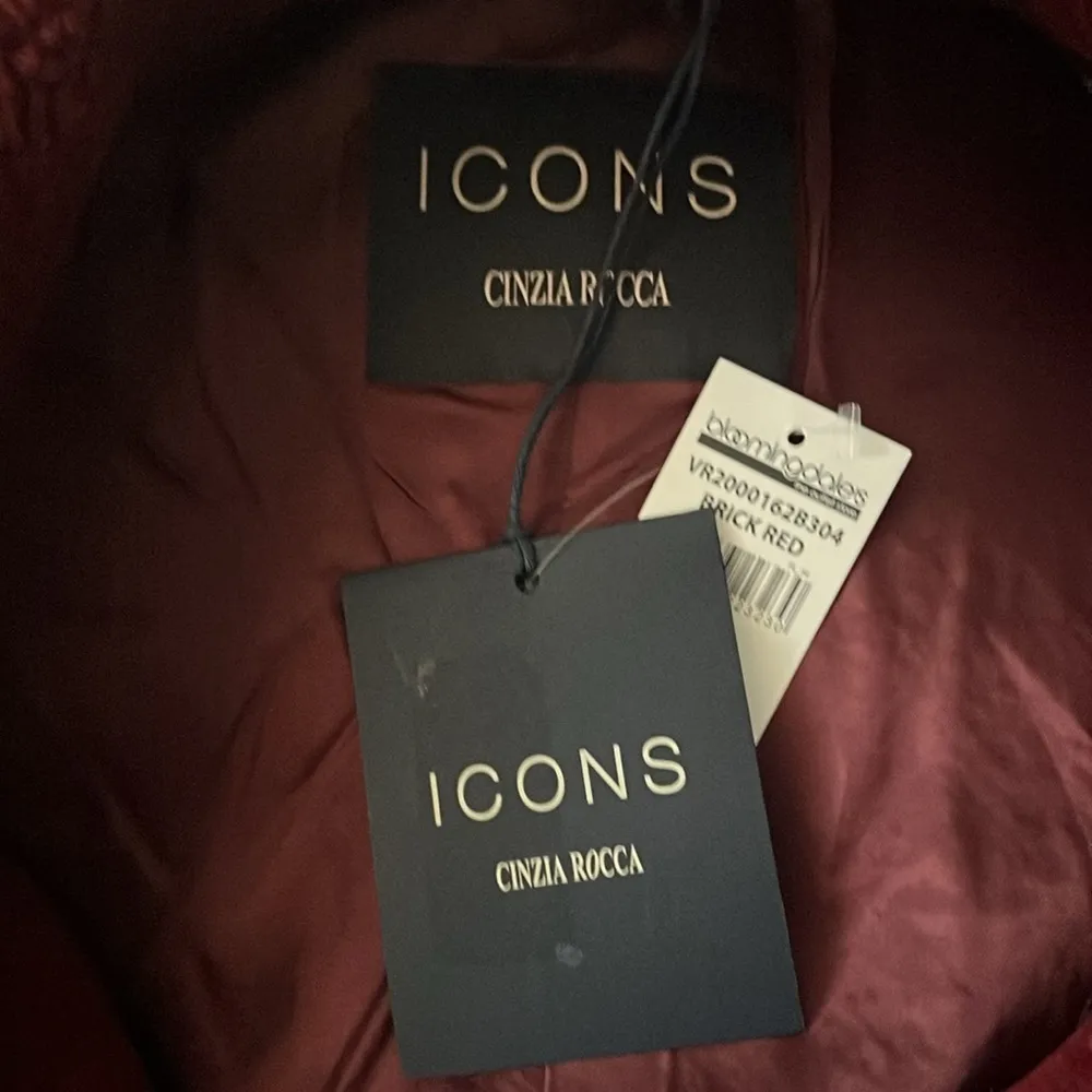 ICONS Cinzia Rocca Wool Teddy Pea Coat in Red, Size 10 NWT $1,005 Made in Italy Red - Image 9