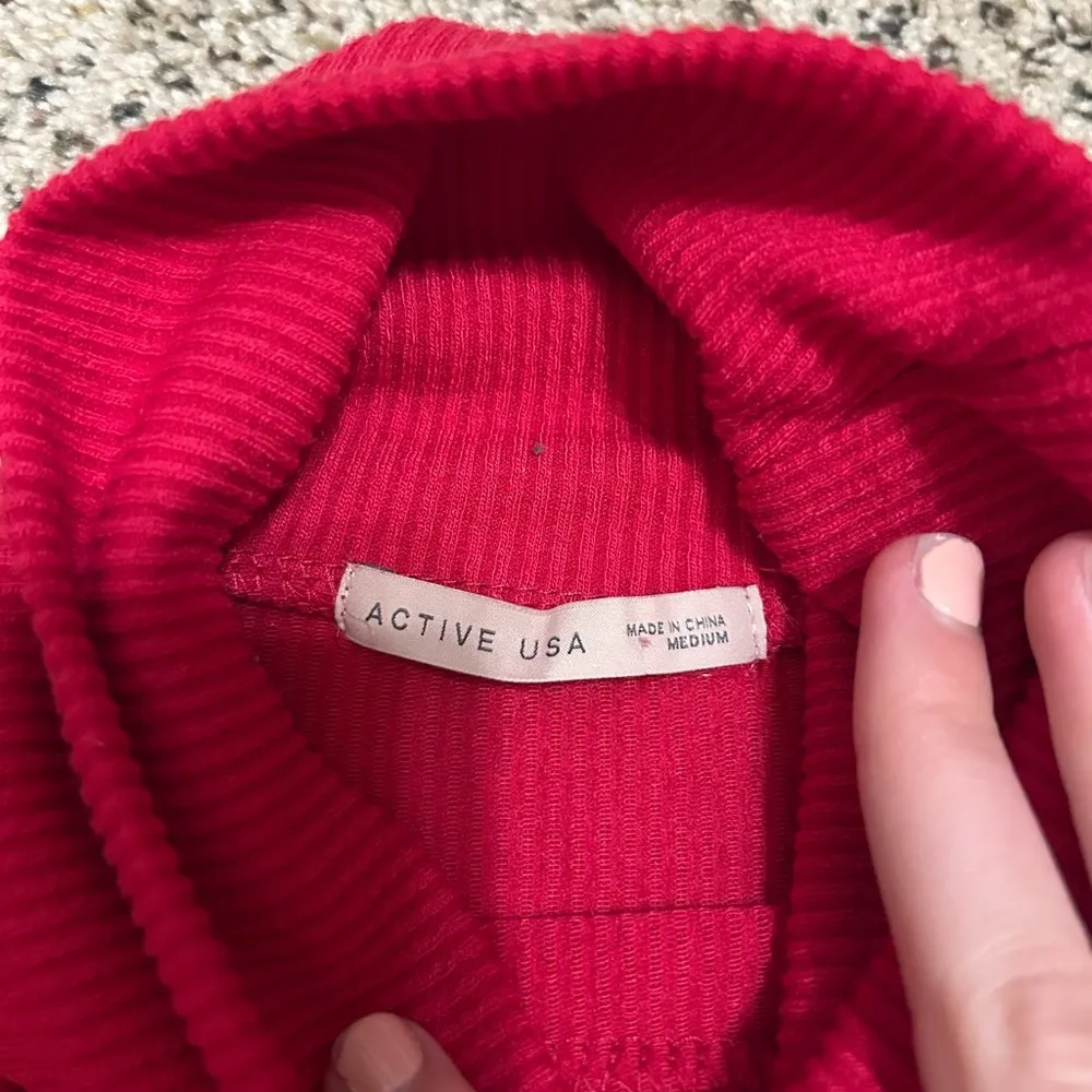 Active USA  Vibrant Red Knit Top - Image 2