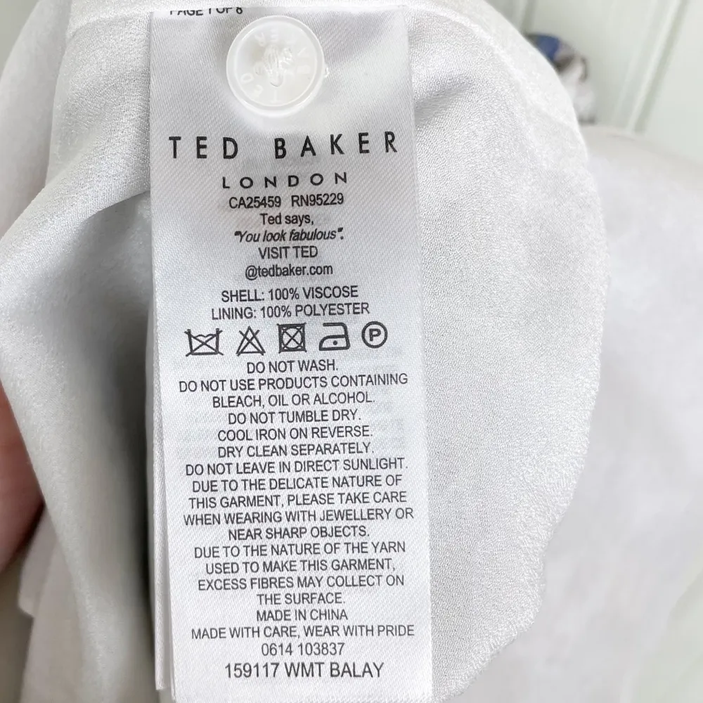 Ted Baker London Women's Balay Quartz Mix Pattern Short Sleeve Jumpsuit Medium 3 Brown - Image 9