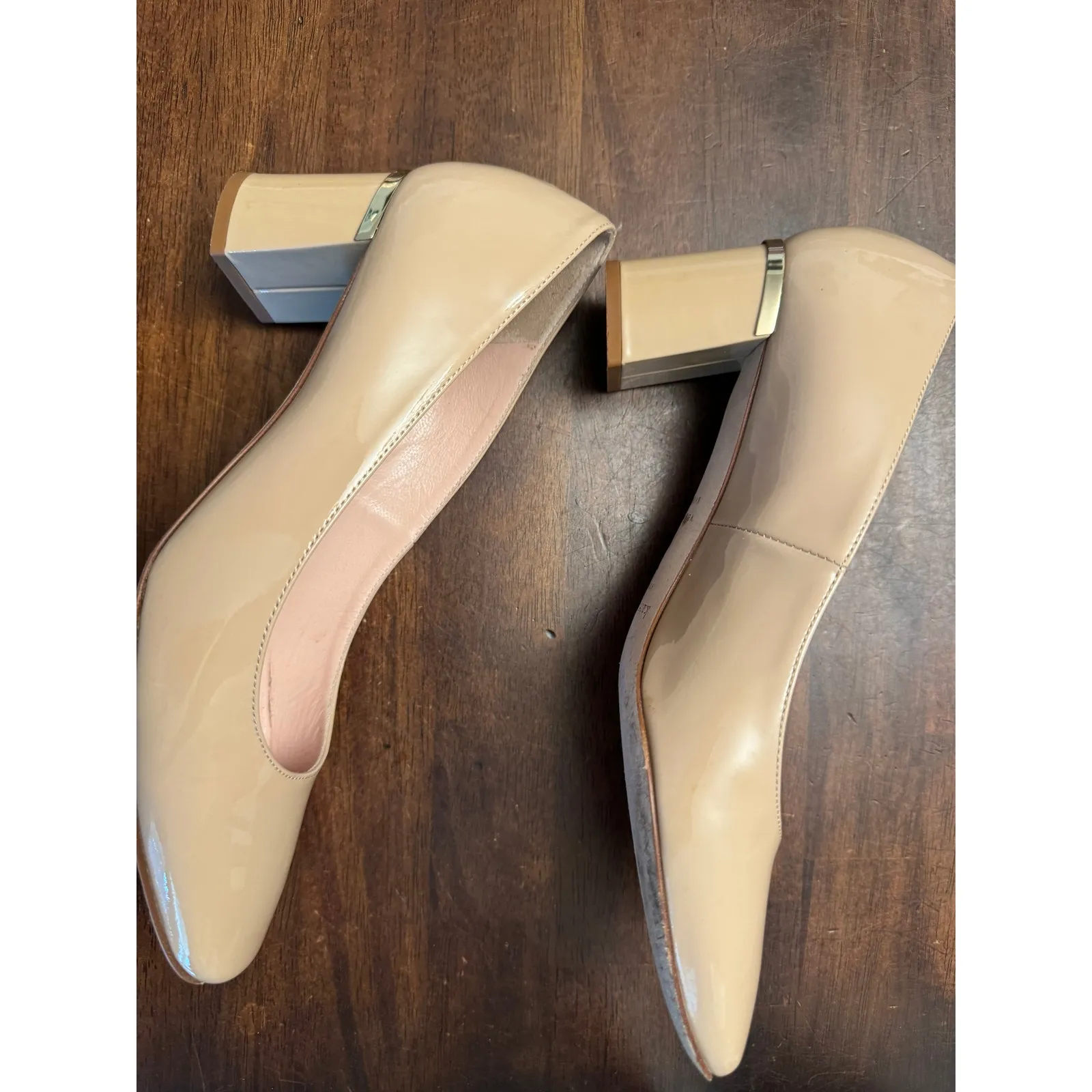 Kate spade New York Sonia Pale Flame Patent beige leather pumps women's 7 - Image 3