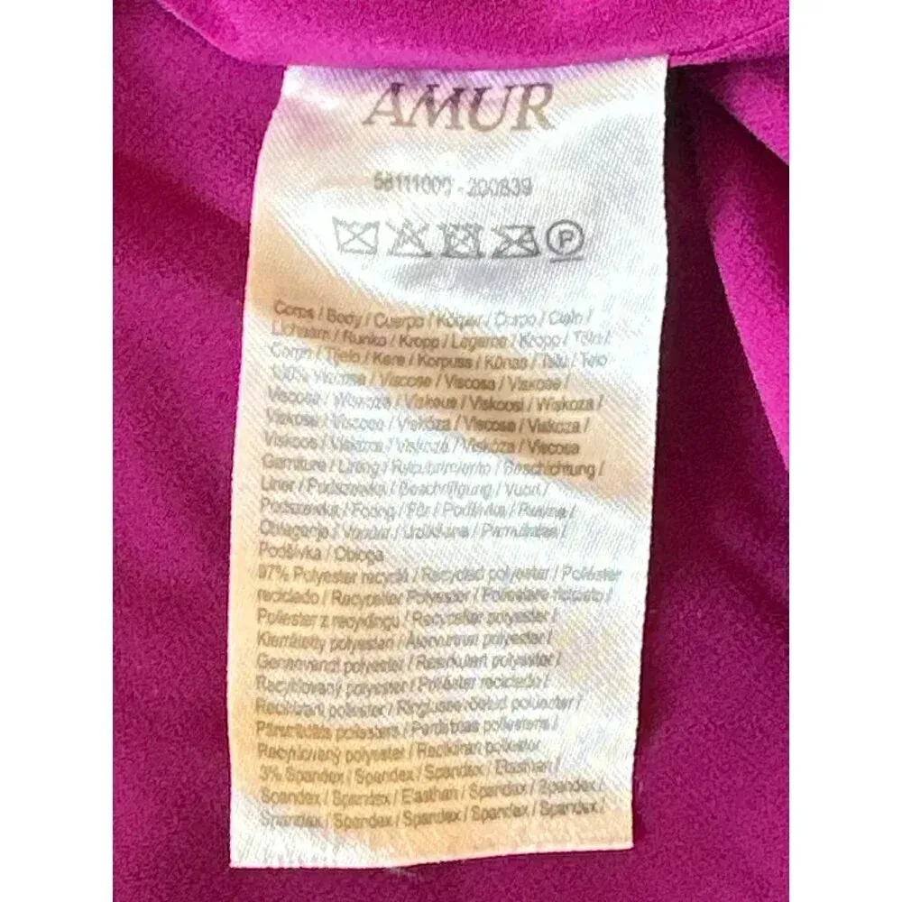 Amur Chara Ruffle Evening Gown in Purple Sangria 4 Womens Long Maxi Dress - Image 9