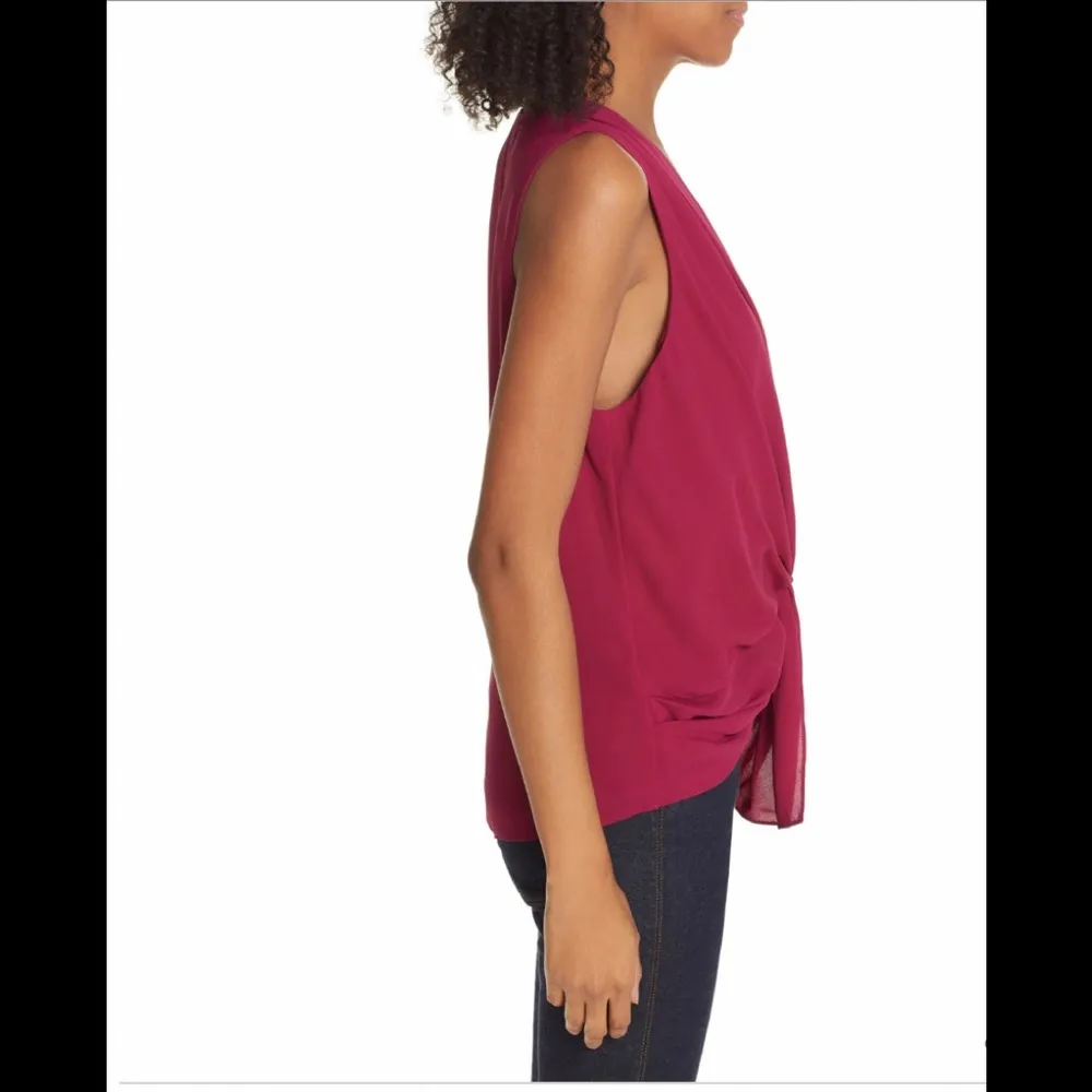 Cinq a Sept Abby V-Neck Twist Front Top - Image 3