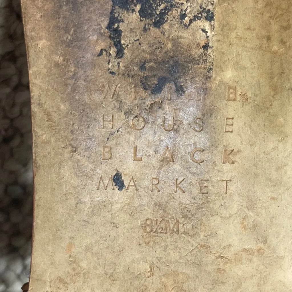 WHBM Aviva Gladiator Sandal Brown Snake size 8.5 Back Zip - Image 11