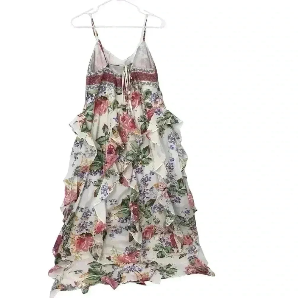 Alix of Bohemia Filipa Rosa Wildflower Dress M Cotton Ruffle Boho Resort Luxury Size M - Image 6
