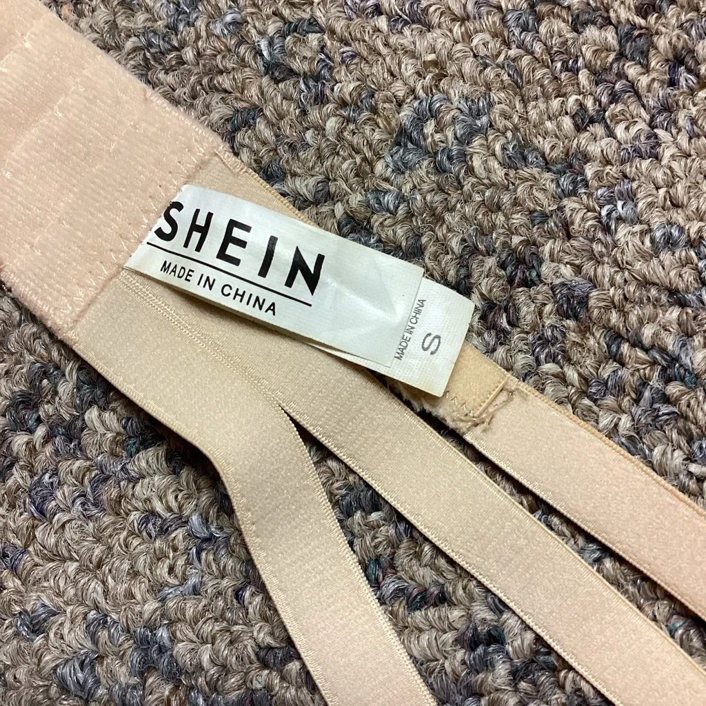 SHEIN Lace-Up Tan Nude Strapless Bra * Size Small - Image 5