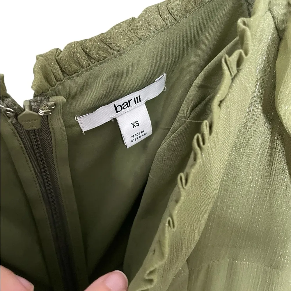 Bar III Olive Long Sleeve Dress - Image 2