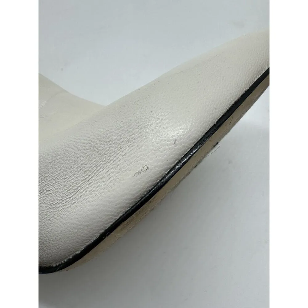 Marc Fisher LTD Garliss Ivory Leather Point Toe Booties Women’s Size 10 - Image 10