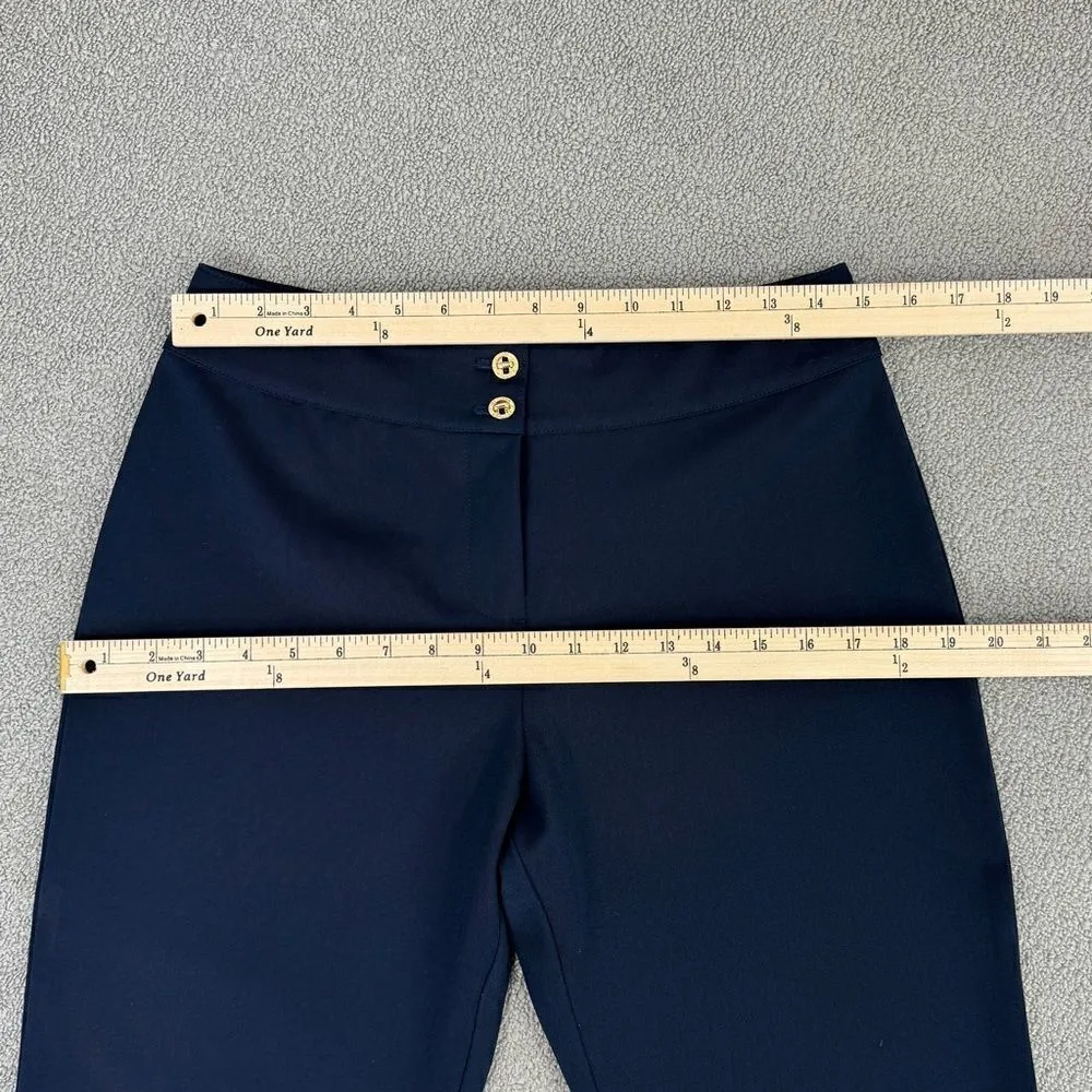 St.‎ John Collection High Rise Straight Leg Dress Pant Trousers Navy Blue Size 6 - Image 10