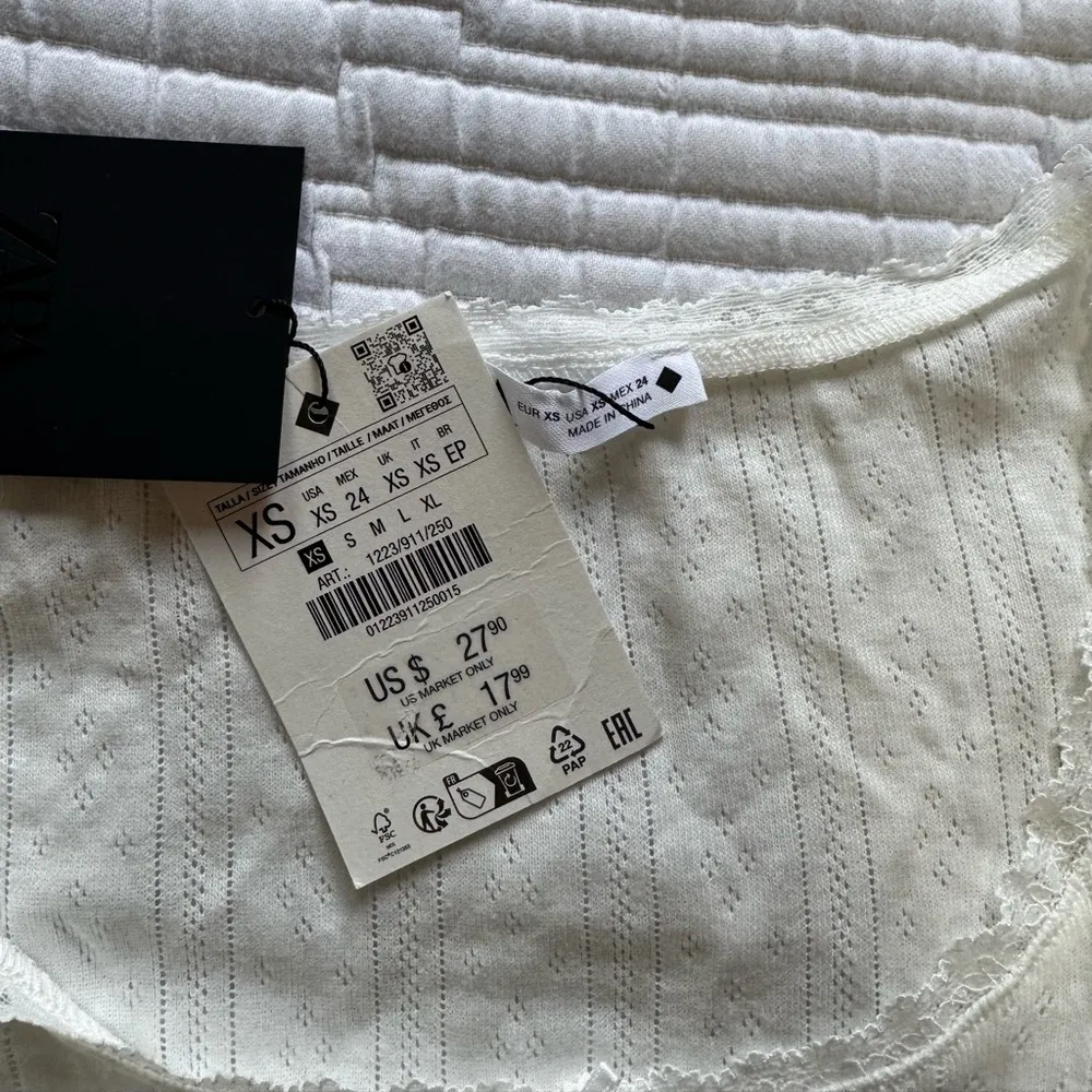 Zara - LACE TRIM POINTELLE T-SHIRT - Image 5