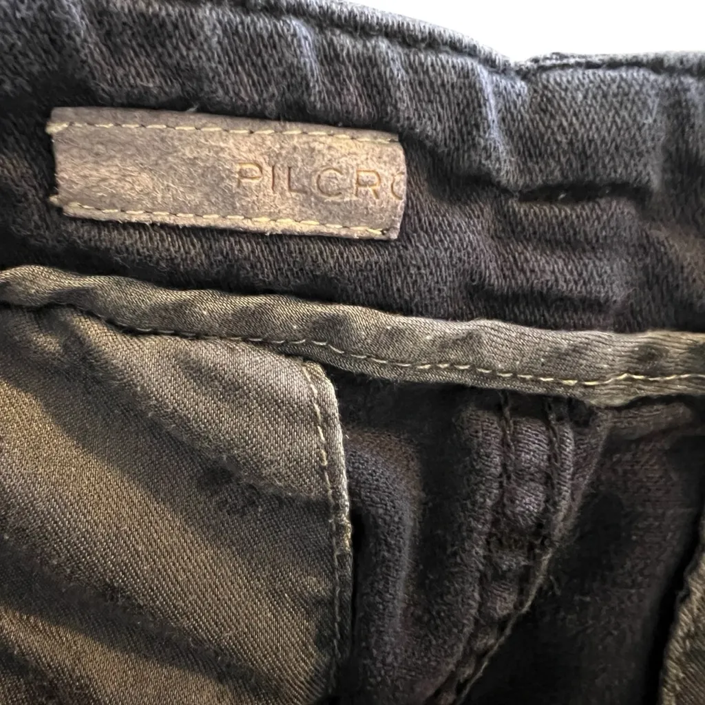 PILCRO THE LETTERPRESS  Wide Leg Blue Pants  Exposed Buttons Women’s Size 28 - Image 7