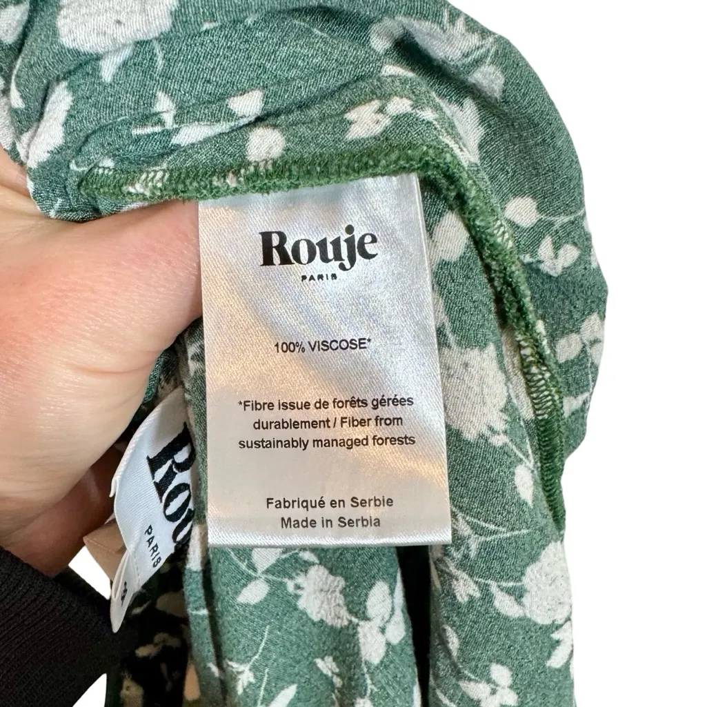 Rouje Ines Midi Dress in Green Floral size 36/US4 - Image 11