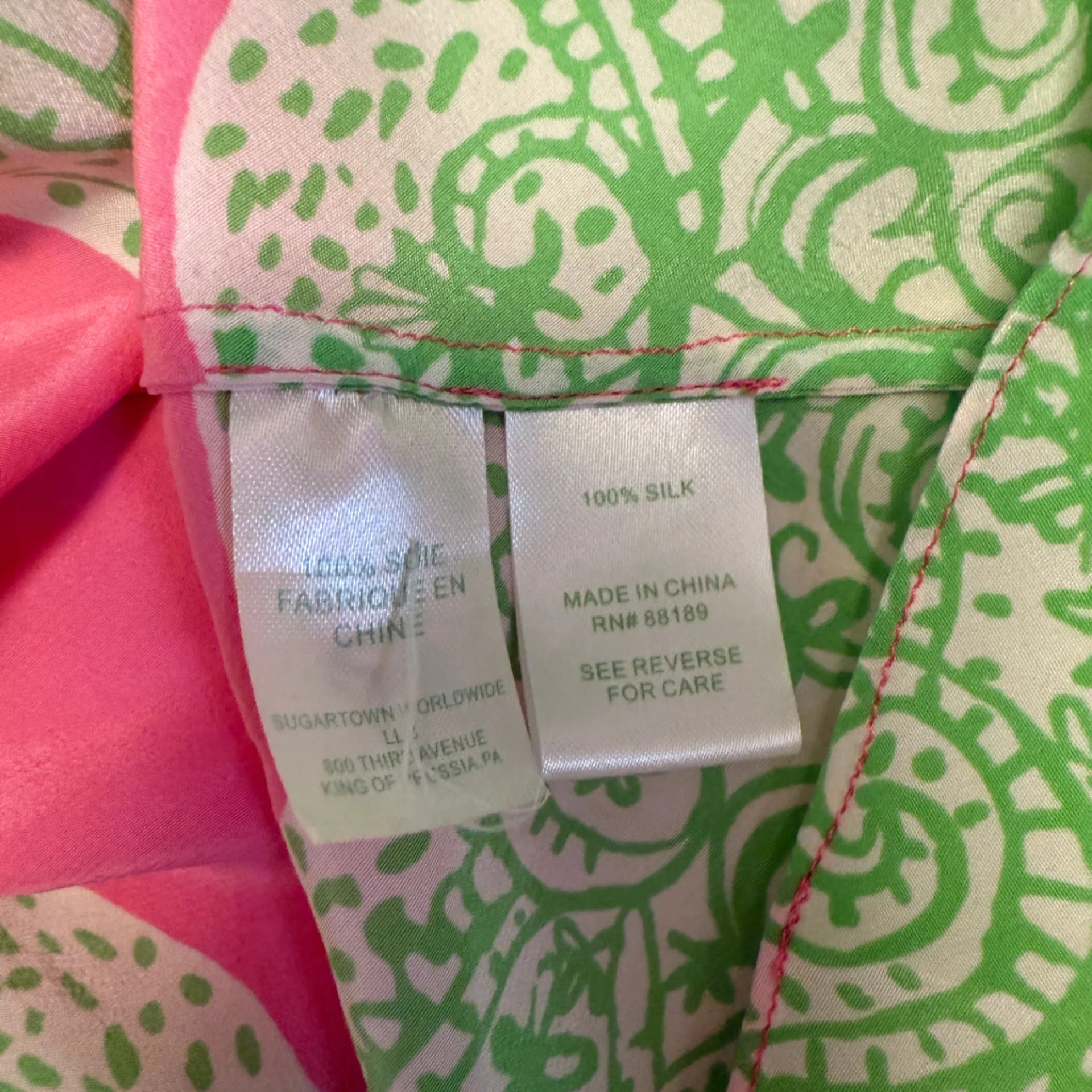 Lilly Pulitzer Pink Green Riviera Silk Chain Halter Neck Tank Top Size XXS - Image 7