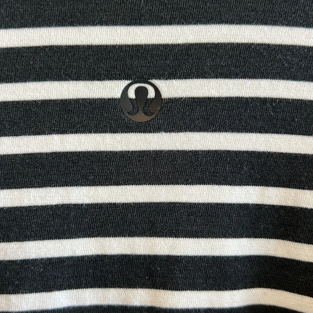 Lululemon Athletica Vita Stripe Knit Crossover Racer Back Tank Top, 6 - Image 5