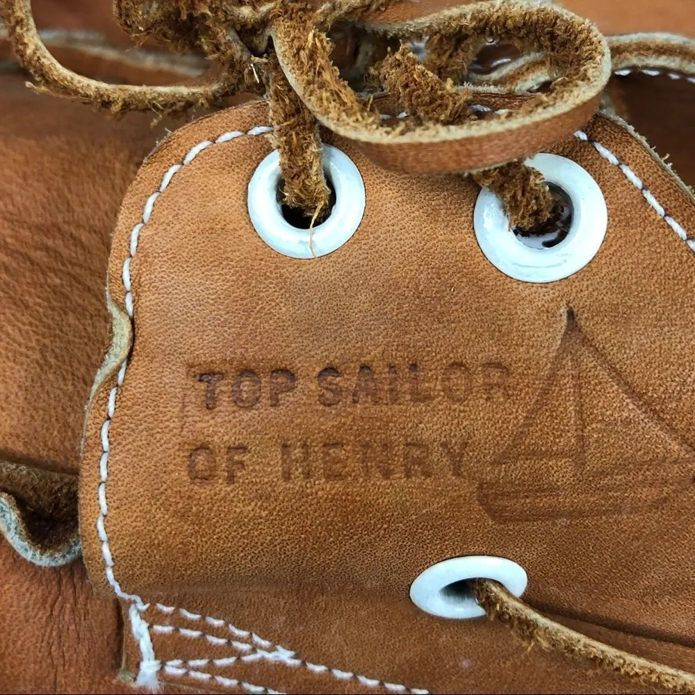 Vintage Marino Top Sailor of Henry‎ Boat Shoes Brown Size 8 - Image 4