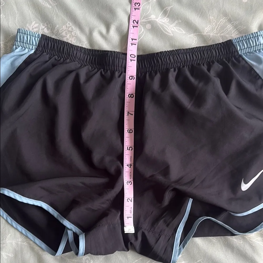 Nike Black & Light Blue Running Shorts - Image 5