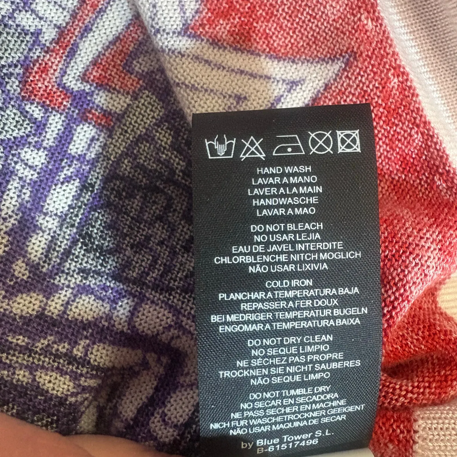 Custo Barcelona Luky Dress Sz M V Neck Shift Tunic Abstract Colorful Artsy Boho - Image 12