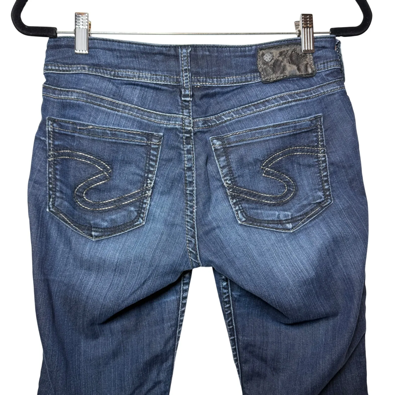 Silver Jeans‎ Co. Suki Mid Rise Bootcut Jeans Women W28 L33 Dark Wash Denim Blue Size 28 - Image 3