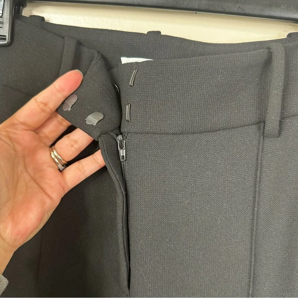 Veronica Beard Pants Womens 6 Black Office Casual Cropped Minimalist Trousers - Image 5