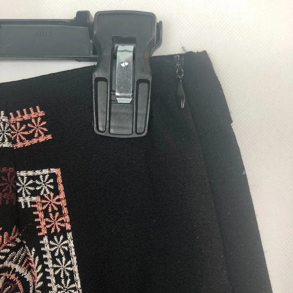 Alya Womens Skirt Medium High Waist Embroidered Dark Boho Dark Fairy Art Stretch - Image 8