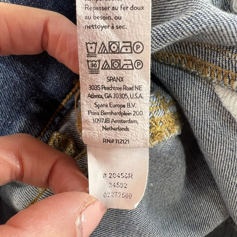 SPANX Shape Medium M EveryWear Flare Jeans Pull On Stretch High Rise Slimming - Image 9