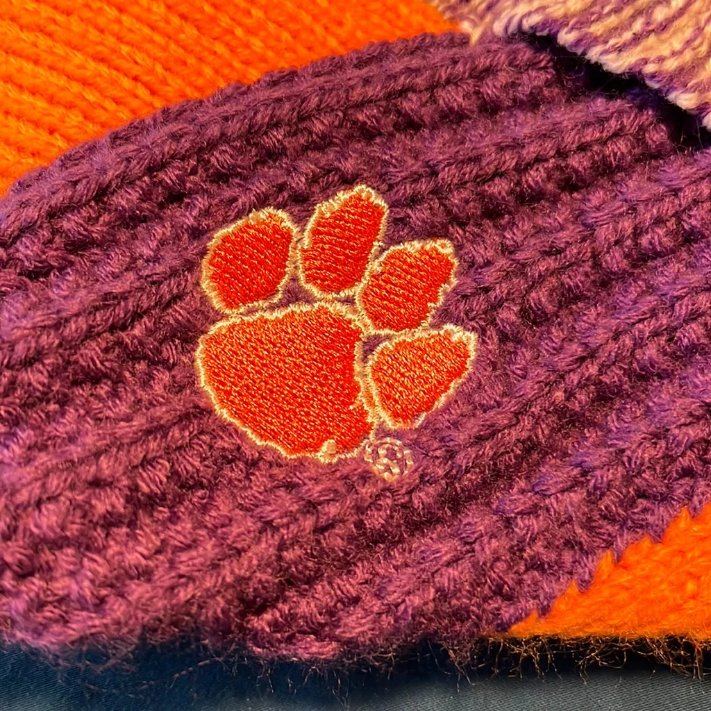 Clemson University Head Warmer Headband Orange - Image 3