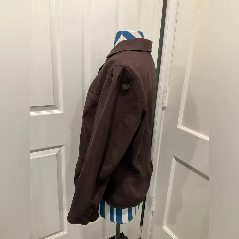 VINTAGE MOSSIMO CHOCOLATE BUTTON UP BLAZER Size 18W - Image 2