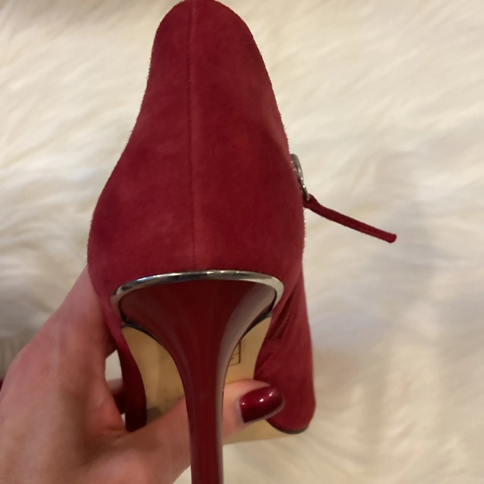 WHBM Mila 4” boots, Size 6, dark rouge color - Image 7