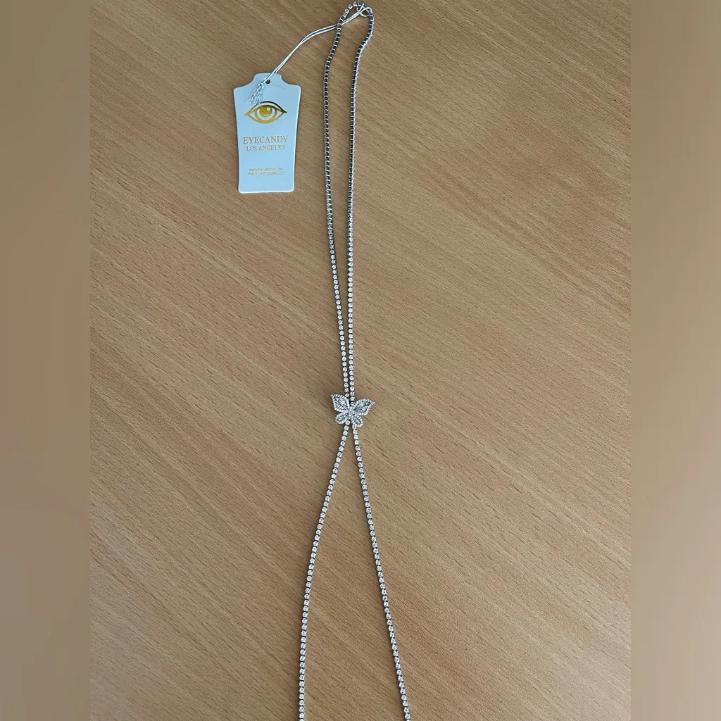 NWT Eye Candy Butterfly Lariat Necklace - Image 4