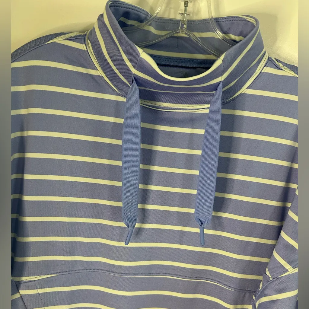 Zero restrictions women .Blue and White Cowl Neck Striped pullover Blue Size XS - Image 5