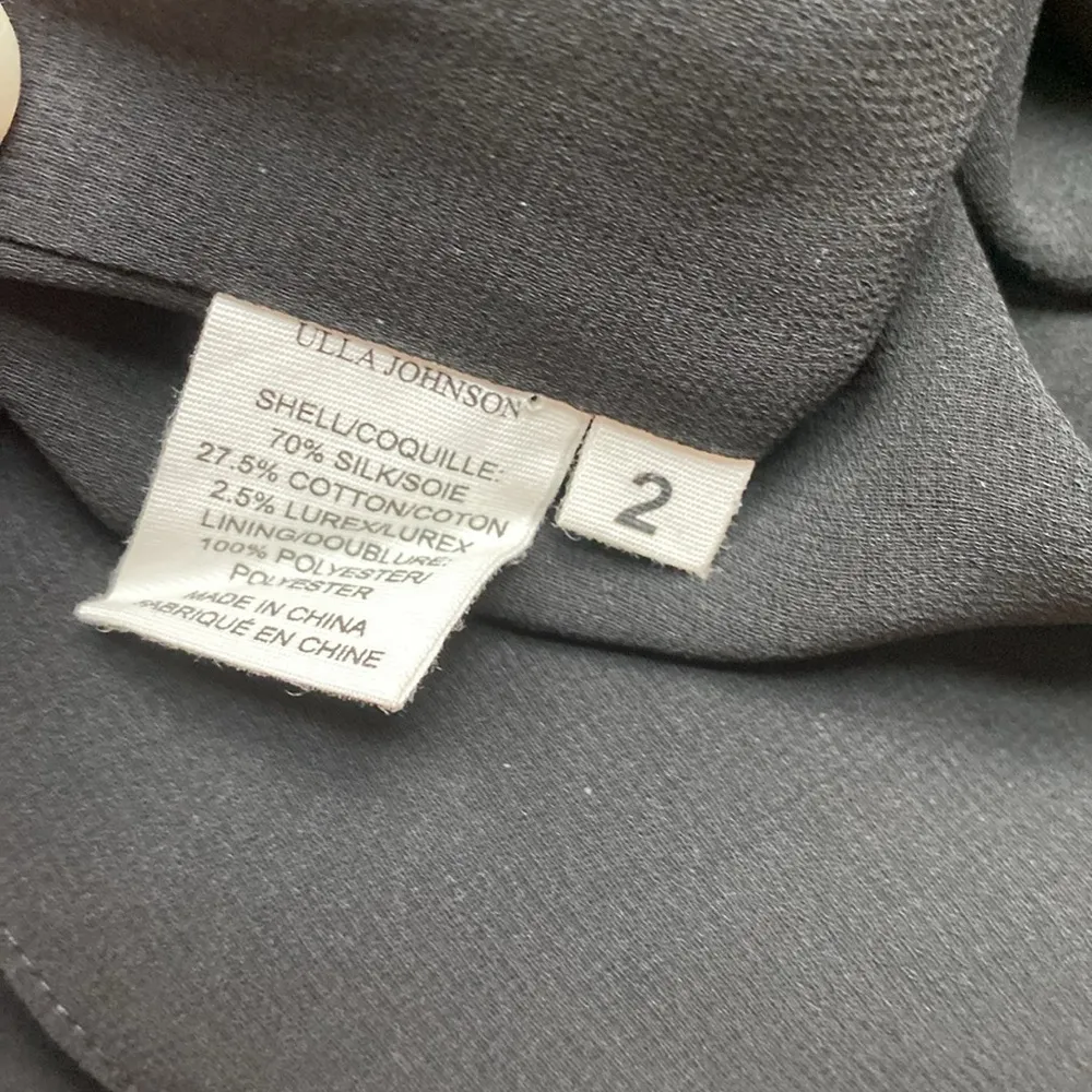 Ulla Johnson Zea Skirt in Jet Floral Vine Metallic Mini Skirt‎ Ruffle Size 2 - Image 9