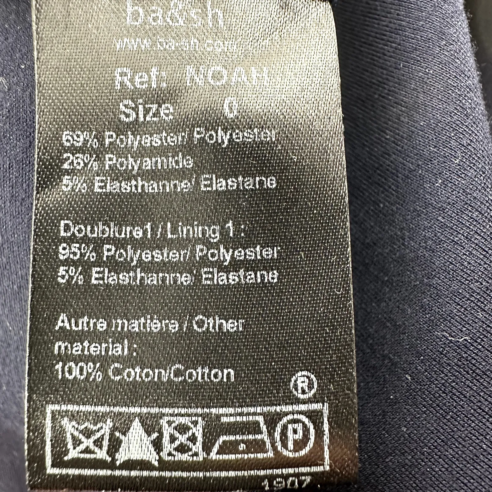 Ba&sh Noah Dress Strapless Mini Fit & Flare Tube Bandeau Pleated Marine Navy 0 - Image 4