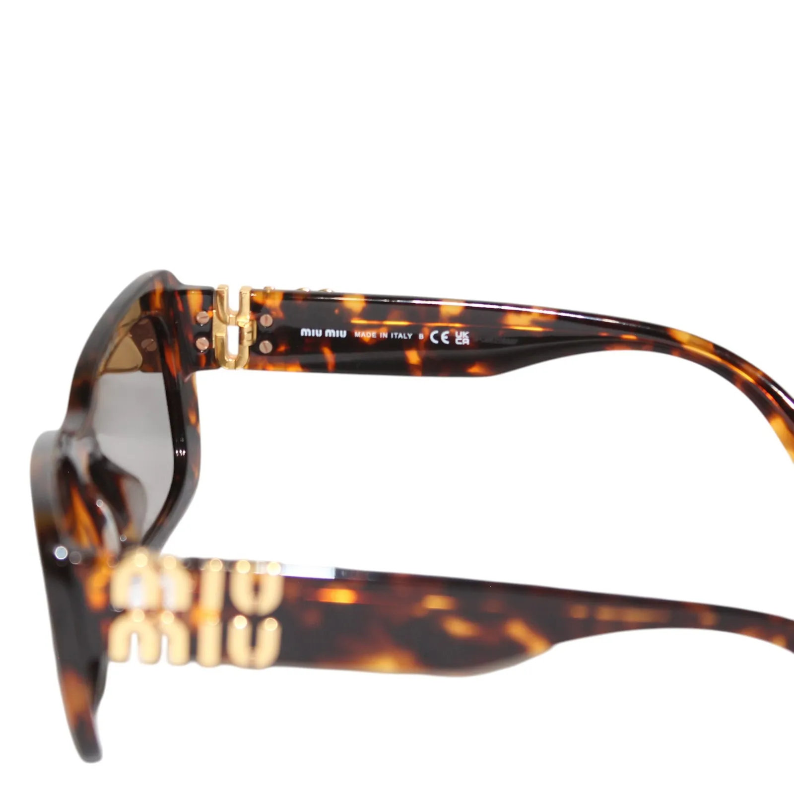 Miu Miu SMU 07Y 53mm Rectangular Sunglasses in Blond Havana - Image 7