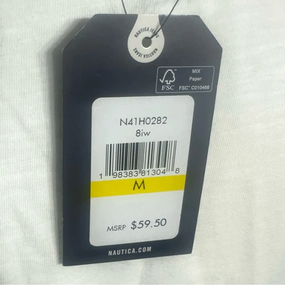 Nautica Womens Med Long Sleeve Cotton Sequined Stripe Top MSRP $59 NWT Nautical - Image 4