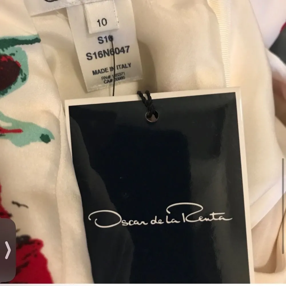 NWT oscar de la renta silk florall print dress - Image 9