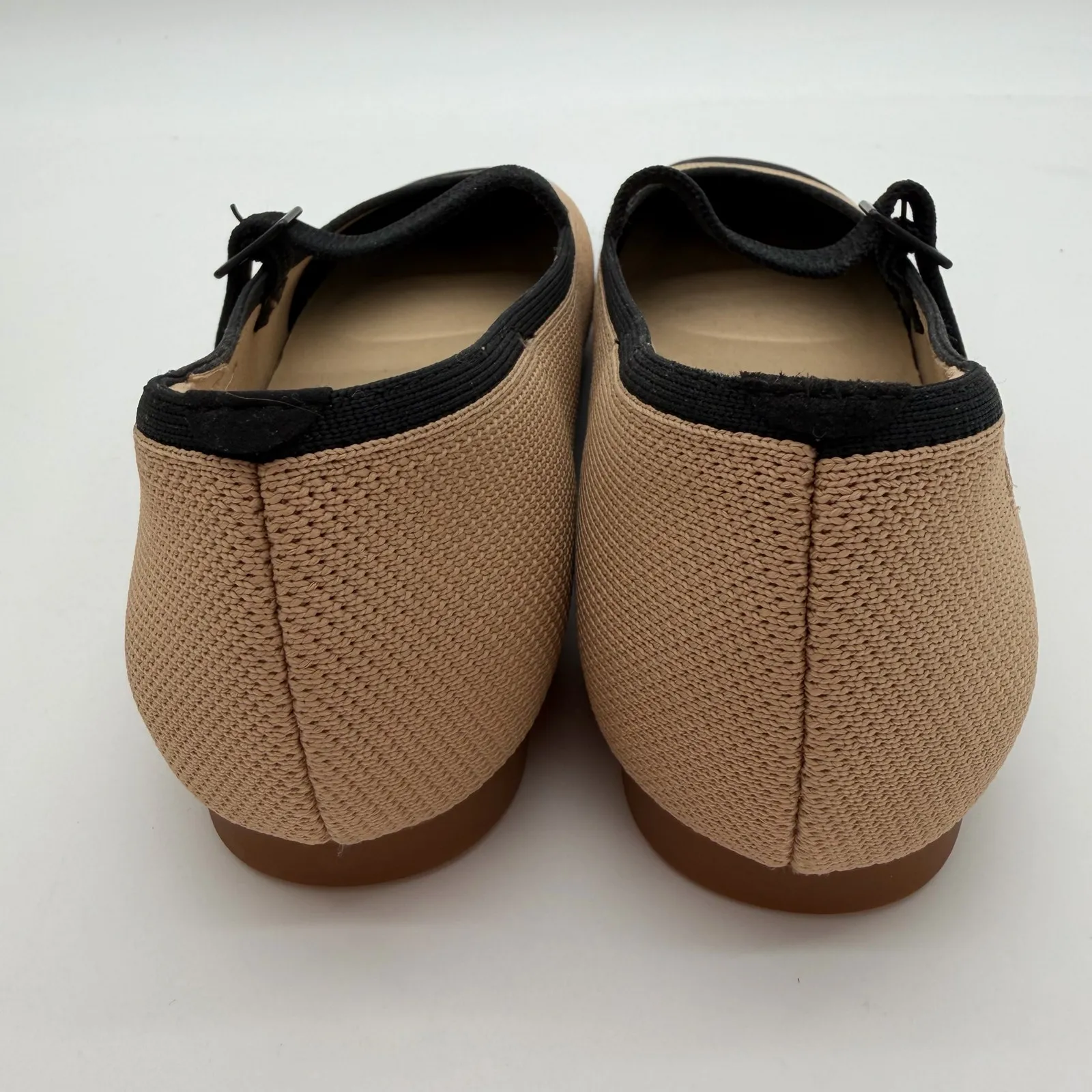 Vivaia Margot Mary Jane Comfort Old Money Arch Support Flats Nude Black 9 - Image 7