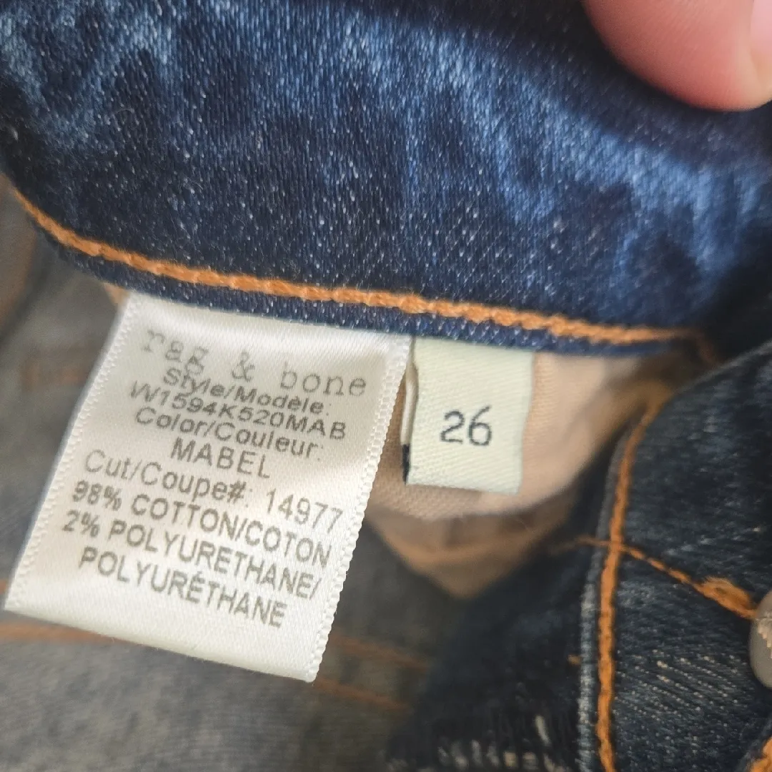 rag & bone Distressed Flare Jeans in Blue - Image 7