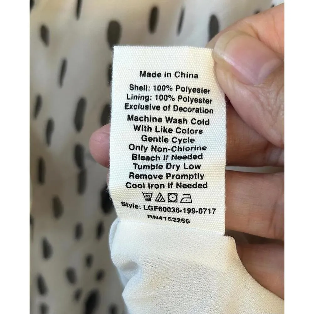 NWT Avec Les Filles Mini Skirt Sz 4 White Black Button Closure Belt Lined Twee - Image 6