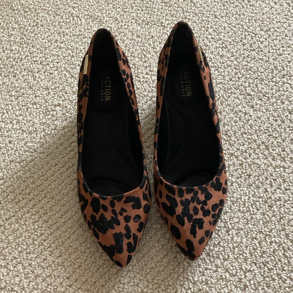 NEW Kenneth Cole Animal Print Block Heels Pumps Women’s Size 8 Ortholite NWOB - Image 5