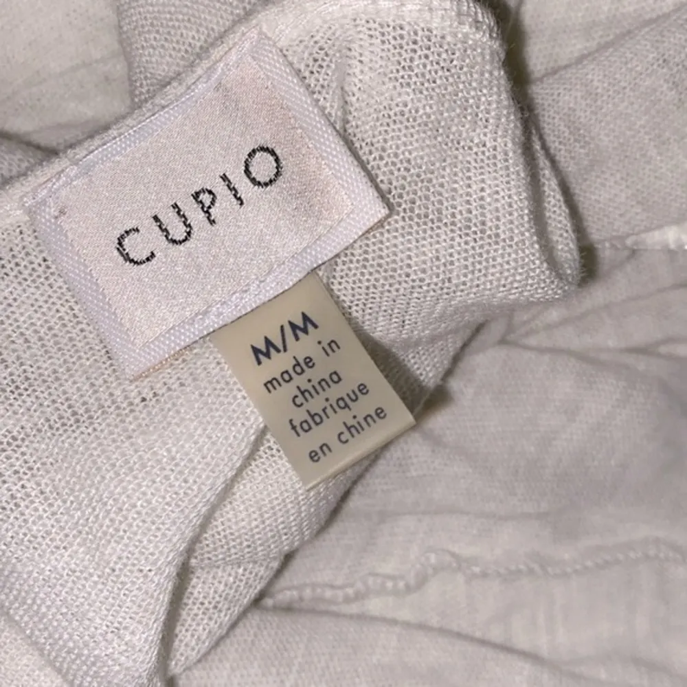 Cupio white knit cardigan size medium linen blend - Image 6