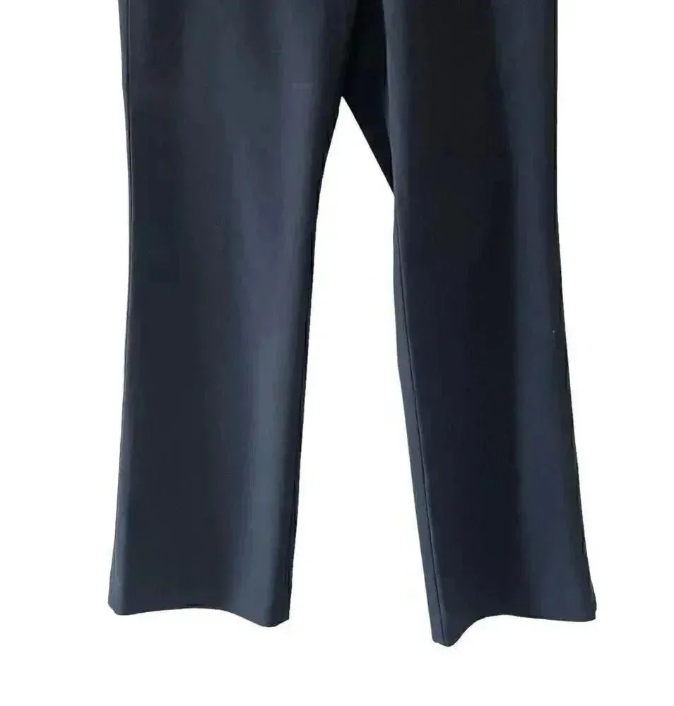 Loft Marisa Mid-Rise Black Front Straight Leg Mid Rise Slacks 4P #1576 - Image 4