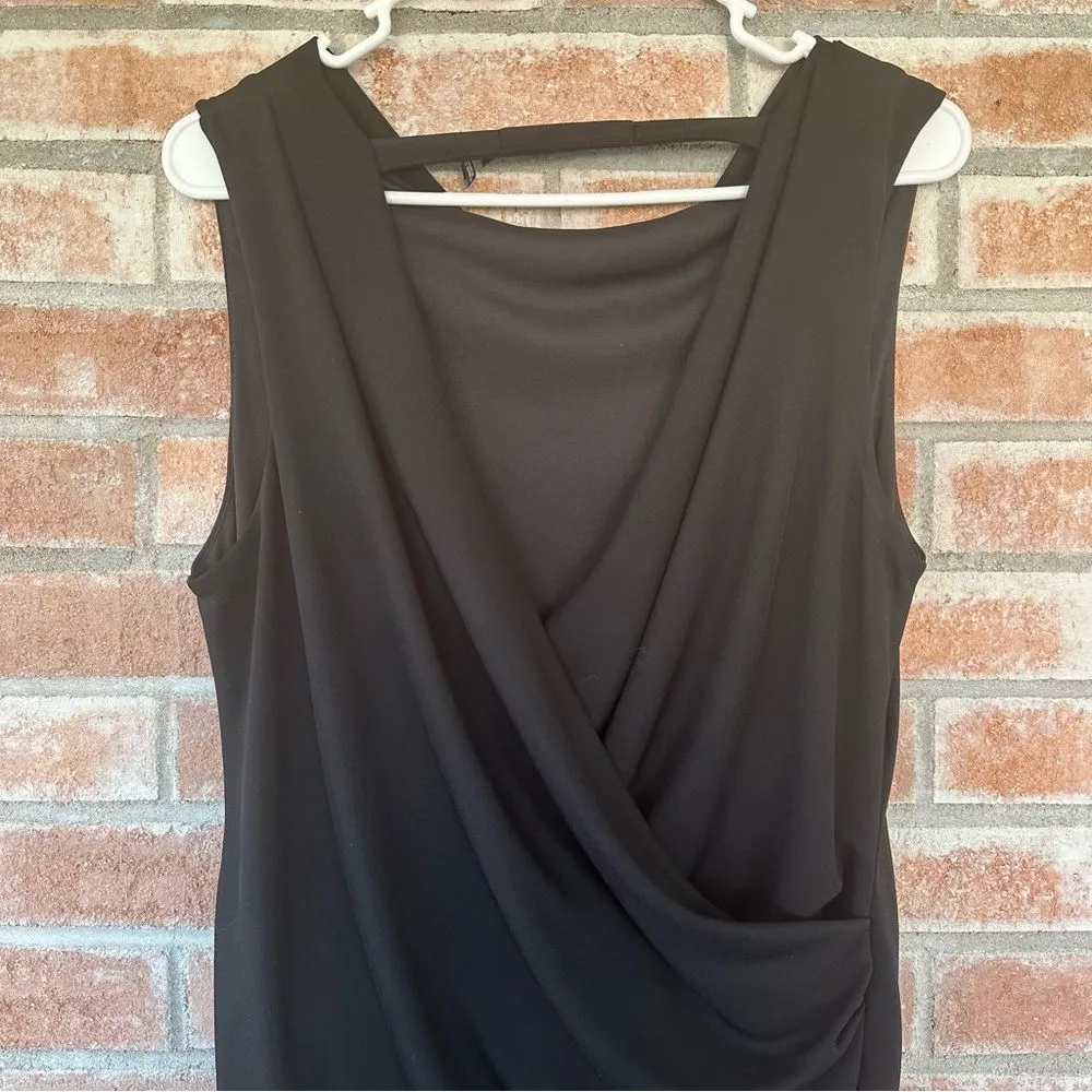 Robert Rodriquez Lydia Open Back Ruched Little Black Dress Women’s Medium - Image 10