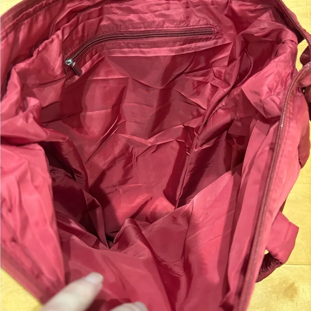 Roberto Coin tote nylon bag red side pockets - Image 6