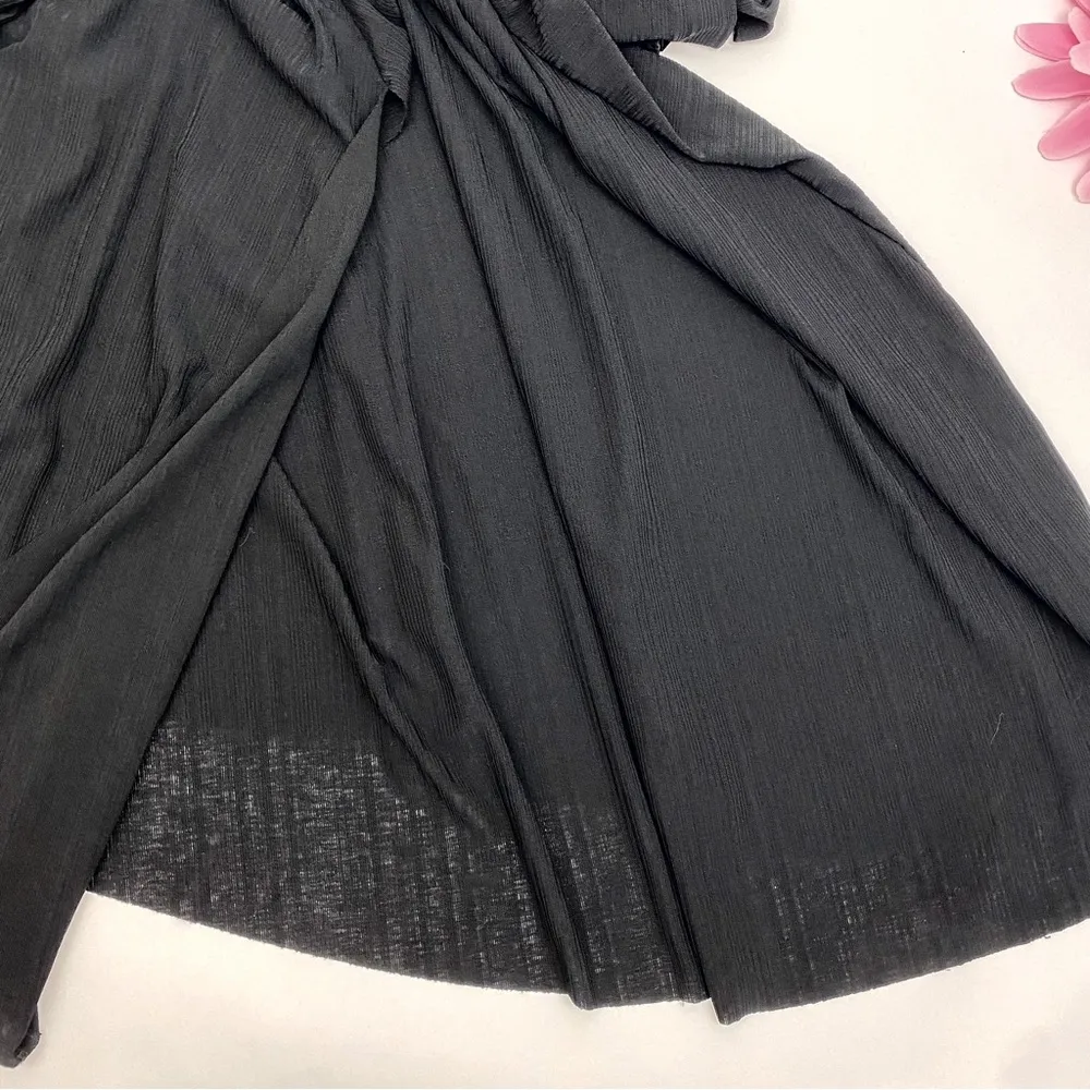 Free People Beach Kauai Midi Maxi Faux Wrap Dress: Black - Image 10