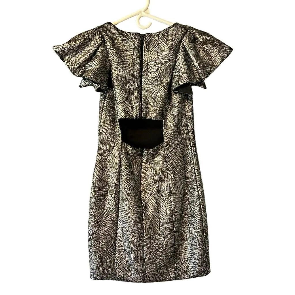 Mustard Seed Dress Mini Short‎ Shimmer Silver Size Small S - Image 2