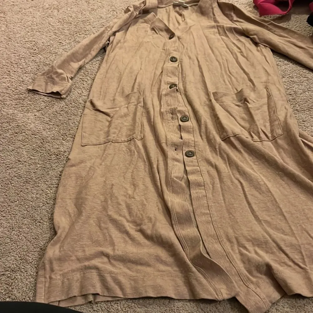 J Jill button down long tan cardigan xs Tan - Image 4