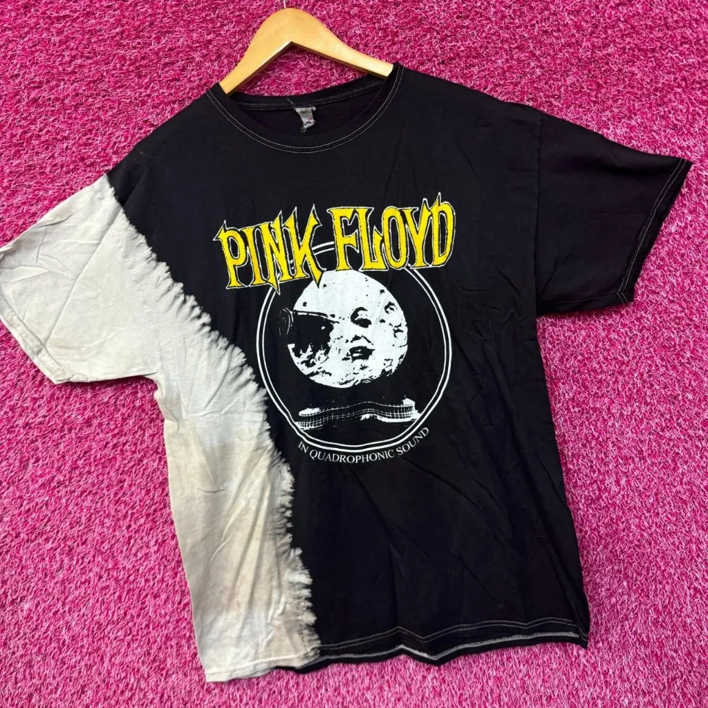 Pink Floyd Dark Side of The Moon Split Dye Rock T-shirt size XL - Image 3