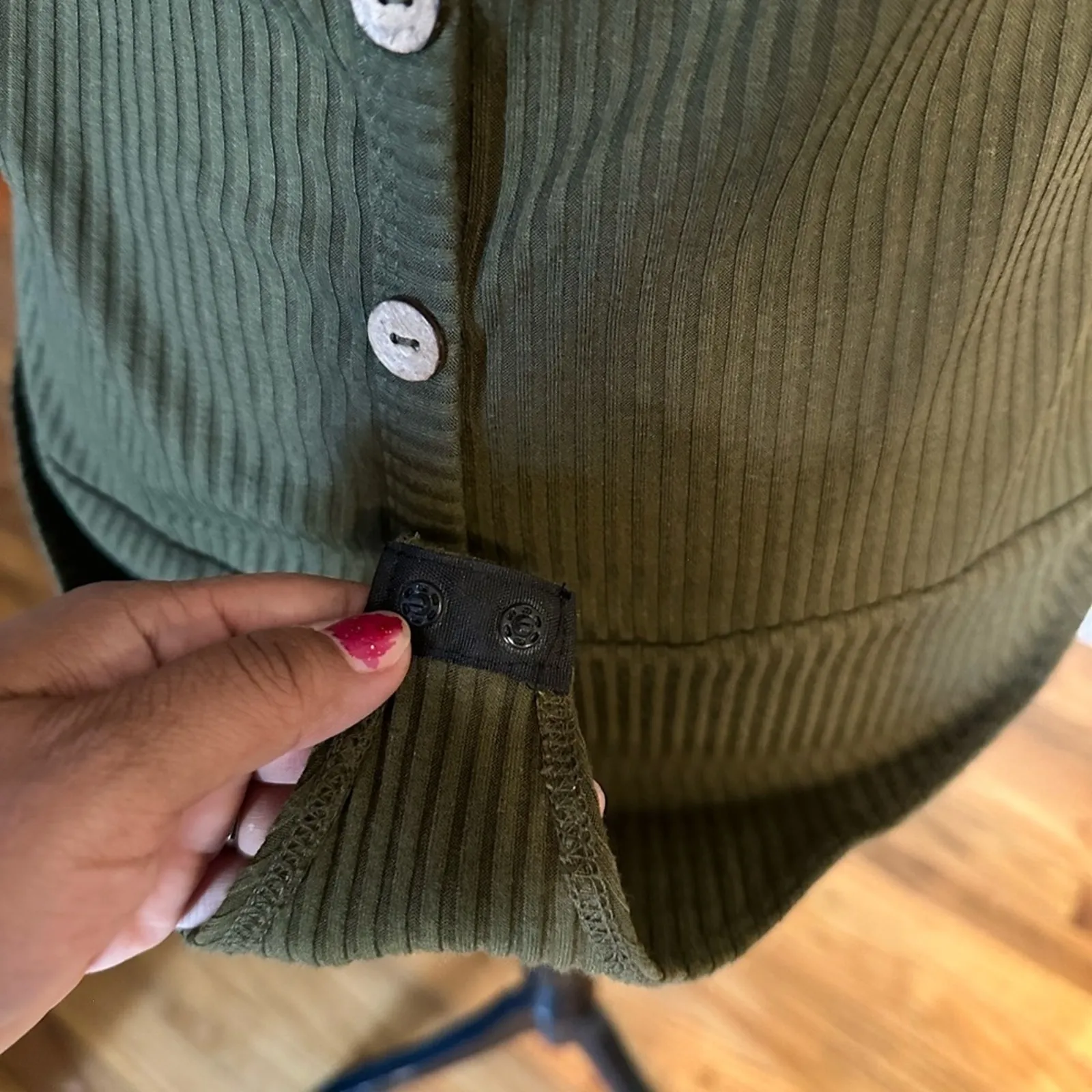 Iris Green Short Sleeve Bodysuit | Minimalist Style | Size 1X - Image 4