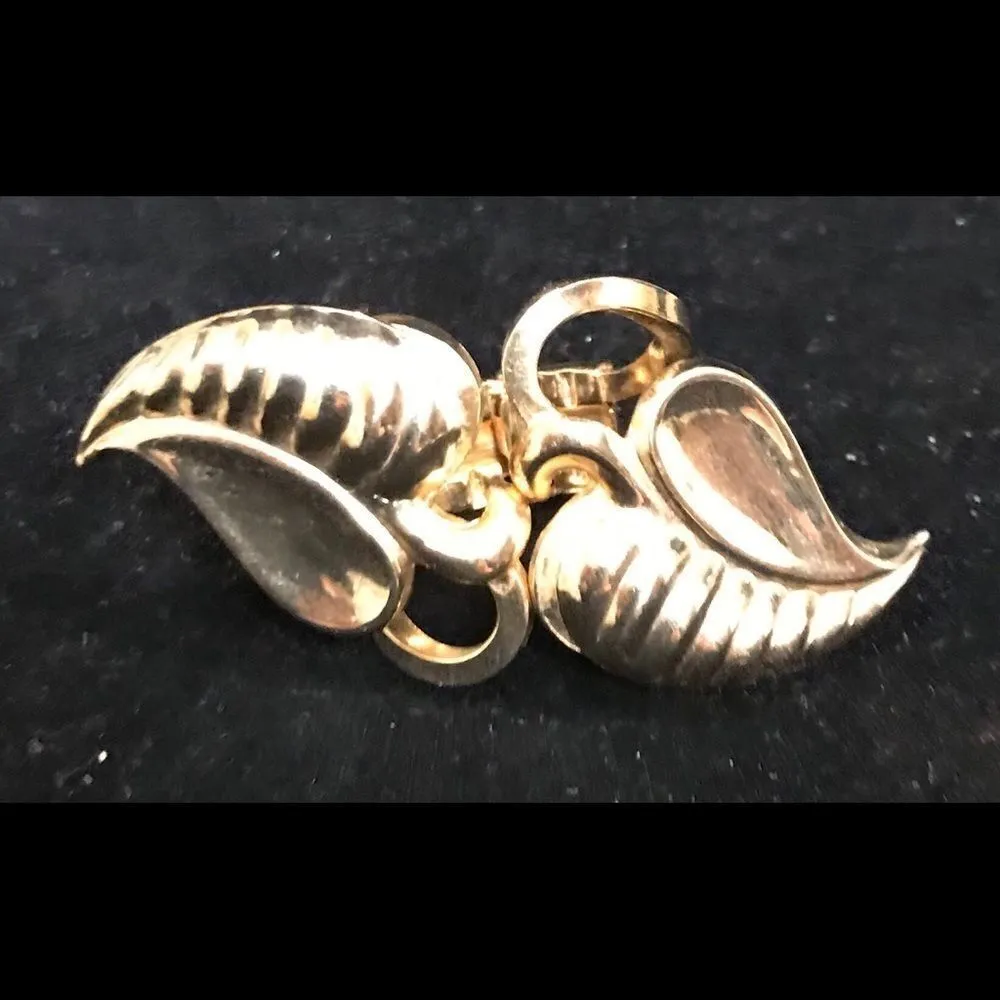 Scarf Holder 70s Gold Leaf Design - Image 2